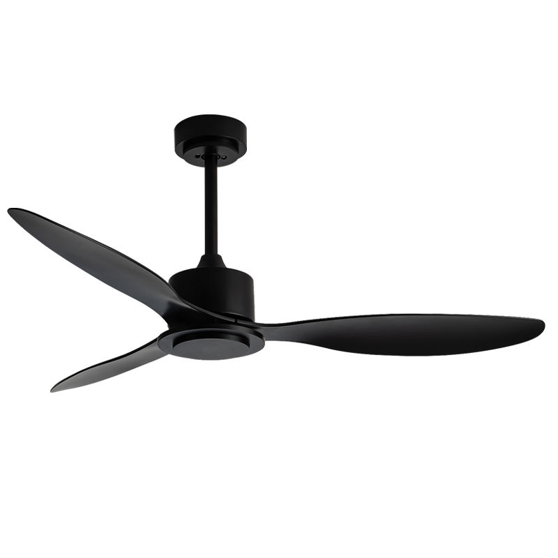 Factory Modern 42 Inch ABS Ceiling Fan with Wood Color Black Blades and White Motor Remote Control No Lamp AC Motor