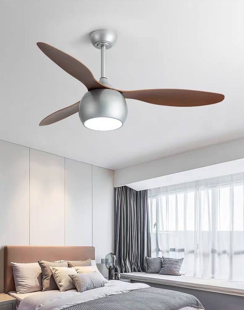 Modern 42/52 Inch LED Ceiling Fan with Mute Light Iron Body & Remote Control for Living Room Use-Direct from Factory