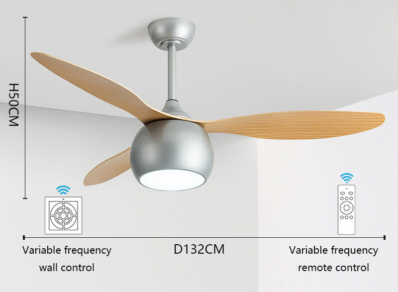 Wholesale Modern 42/52 Inch LED Ceiling Fan with Mute Light Iron Body & Remote Control for Living Room Use-Direct from Factory