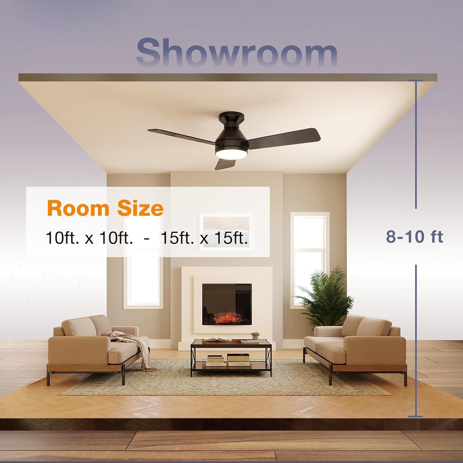 Dimmable LED Ceiling Fan with Screw Type Light Bulb Modern ABS Body for Bedroom Kitchen Living Room