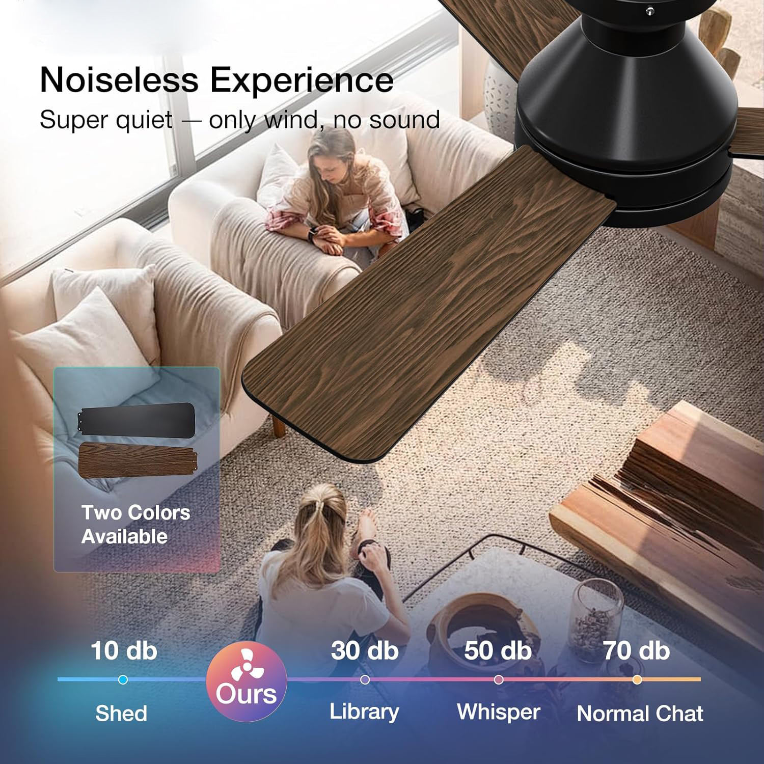 Dimmable LED Ceiling Fan with Screw Type Light Bulb Modern ABS Body for Bedroom Kitchen Living Room