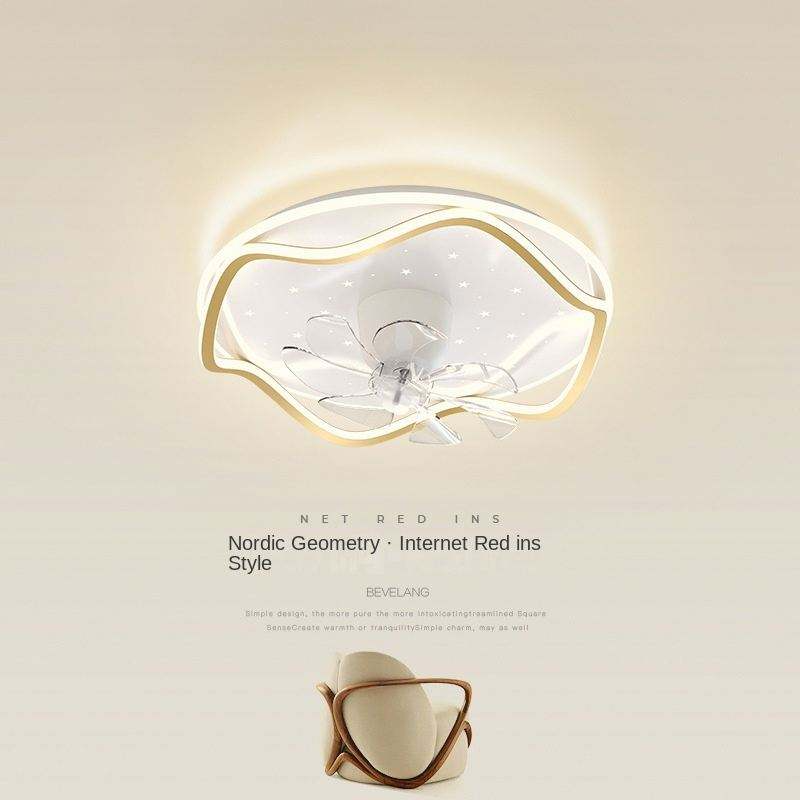 52 Flush Mount Bladeless Ceiling Fan With Light And Remote