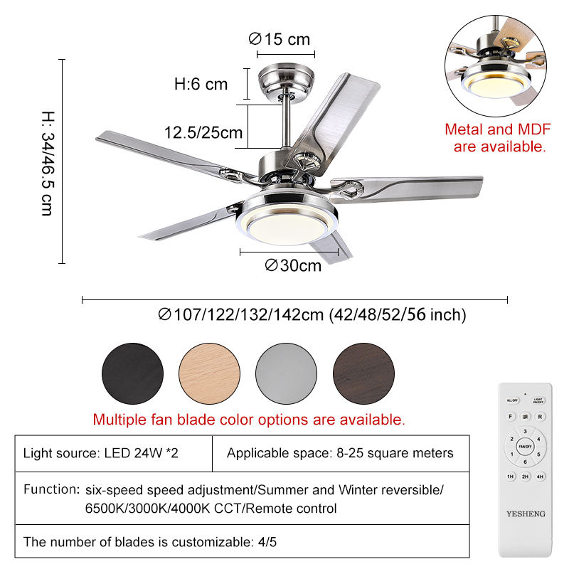 Sitting Room Ceiling Fan With Light Modern Decorative Ceiling Fan With Led Lights
