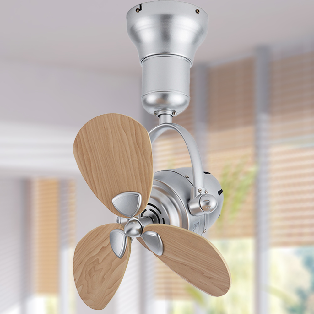 Light Duty LED Ceiling Fan Lights , Wall Mounted Oscillating Fans With Remote Control