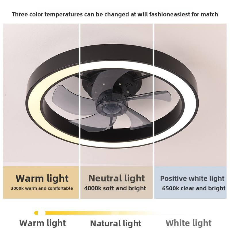 Factory 2025 New Lighting Japanese Standard Cross-Border Fan Light LED Ceiling Fan Integrated Bedroom Dining Room ABS Lamp