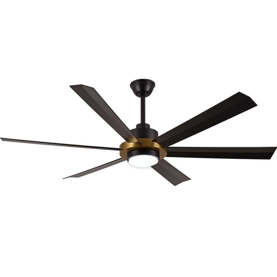 HFBH Model 922 72 Inches Black White Modern Fan Light Ceiling Fan with Light