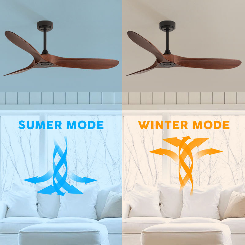 HFBH Model 666 42 Inch Black White Wood ABS Blade Modern Ceiling Fan
