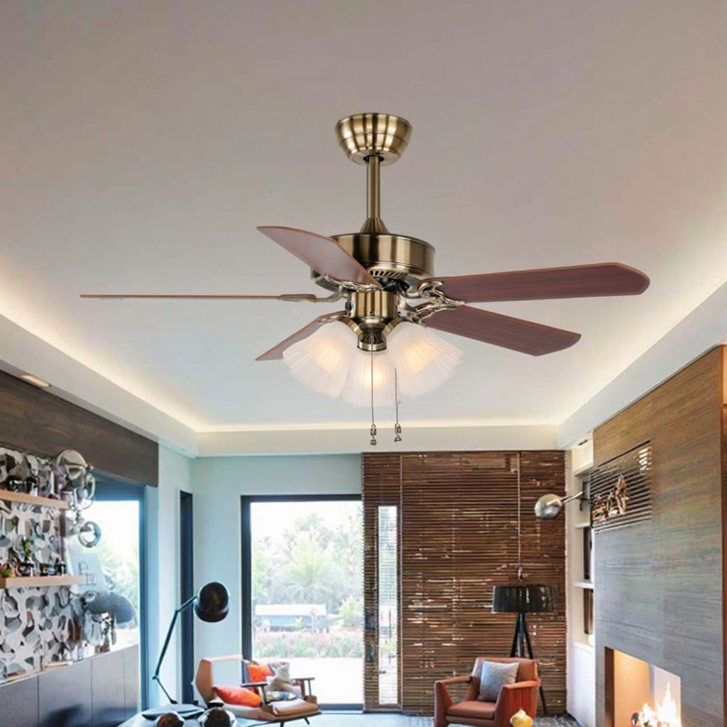 Zipper Control Luxury 110/220V Cheap Price Energy Save Decorative Ac Dc Best Chandelier Wooden Ceiling Fan With Light