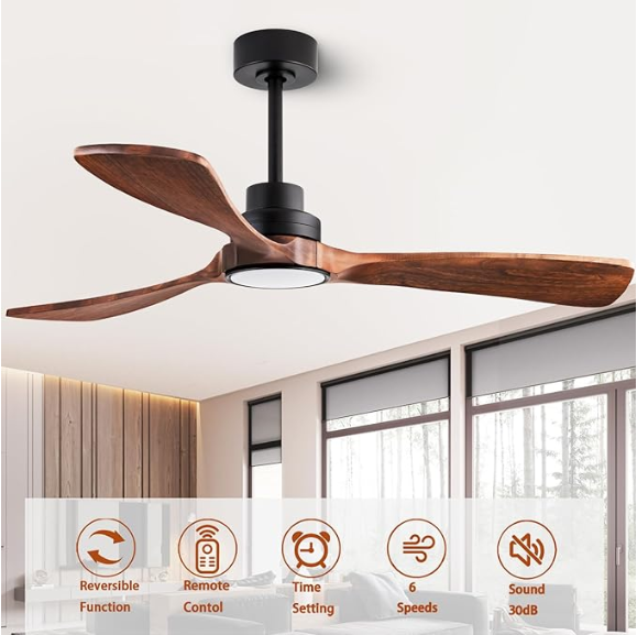 Classical Style Electrical AC Motor Ceiling Fan , Decorative 3 Blade Modern Ceiling Fan