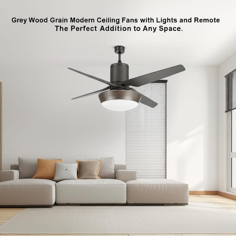 Wholesale Stepless Dimmable 70 Watt Wood Grain Modern Ceiling Fans With Lights And Remote Control