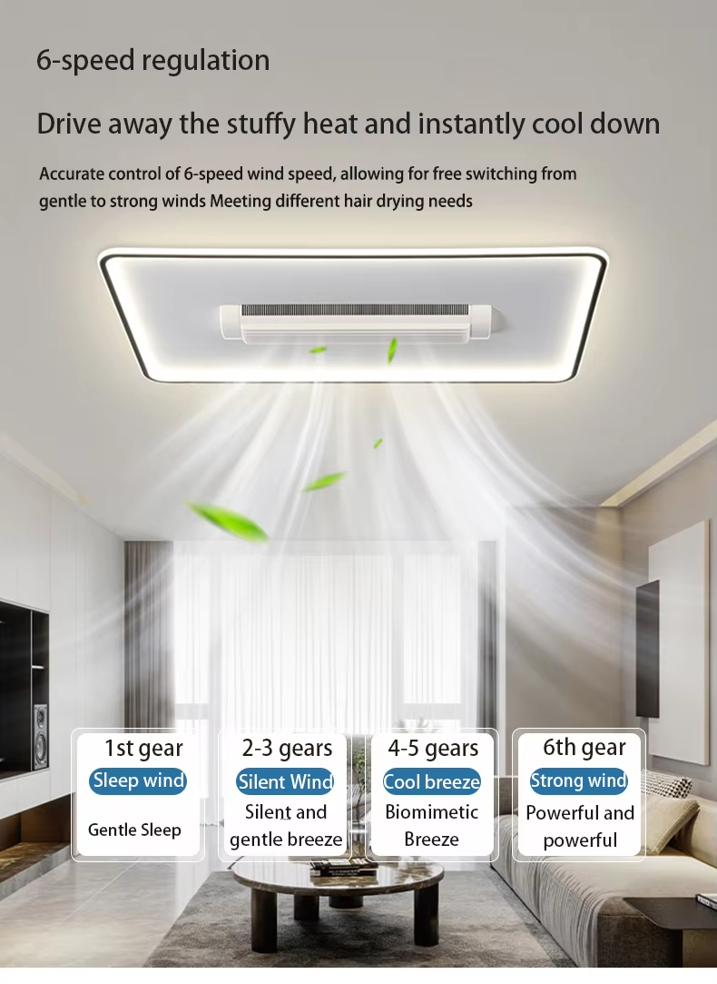 hot selling in LED Ceiling Fans Three Color Strong Wind, Anti Flicker, No Blades, Living Room, Bedroom, Dining Room, Remote Control, Silent Fan Light