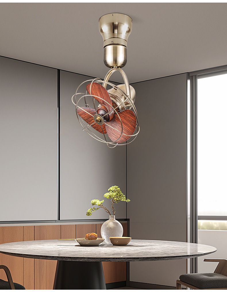 New Quiet Oscillating Fan for Study, Kitchen, and Bar Counter Dual-Purpose Wall-Mounted Ceiling Fan for Bedroom with High Airflow