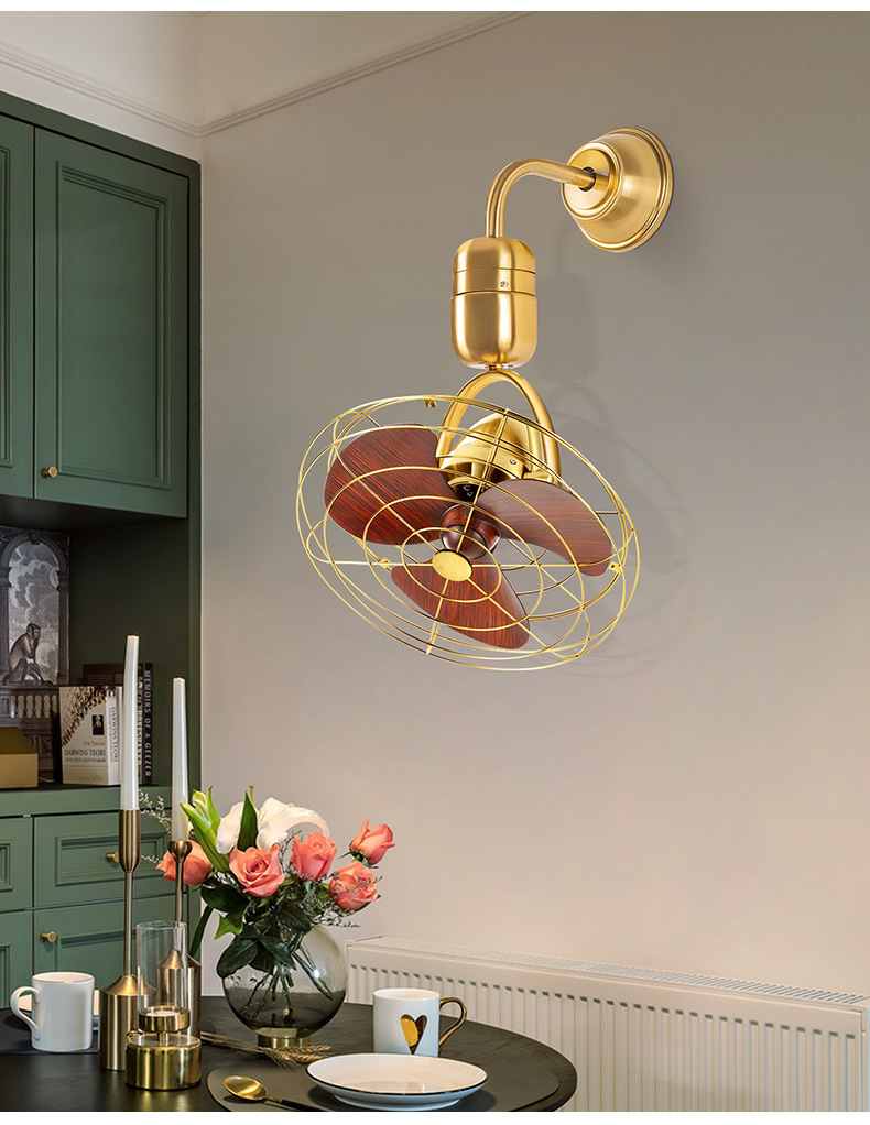 New Quiet Oscillating Fan for Study, Kitchen, and Bar Counter Dual-Purpose Wall-Mounted Ceiling Fan for Bedroom with High Airflow