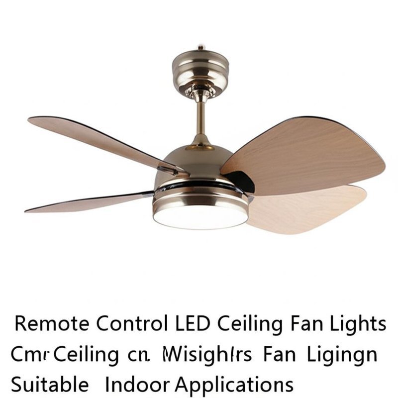Remote Control LED Ceiling Fan Lights 56x56x13 Cm Ceiling Fan Lighting Solution Suitable for Various Indoor Applications
