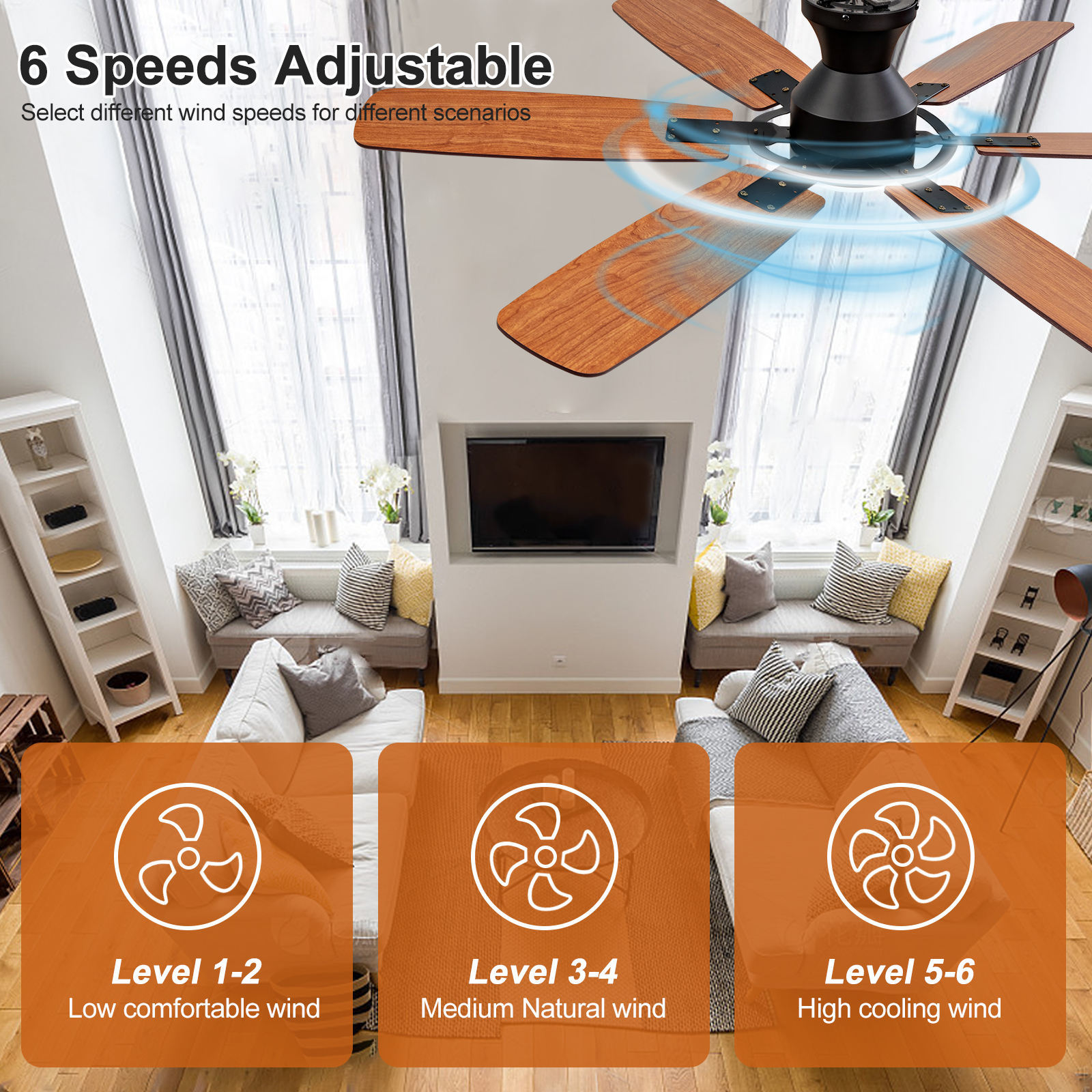 Popular Good Price Bldc Ceiling Fan Electrical Energy Saving Residential ABS Blade Low Watt No Noise Smart Fan Ceiling