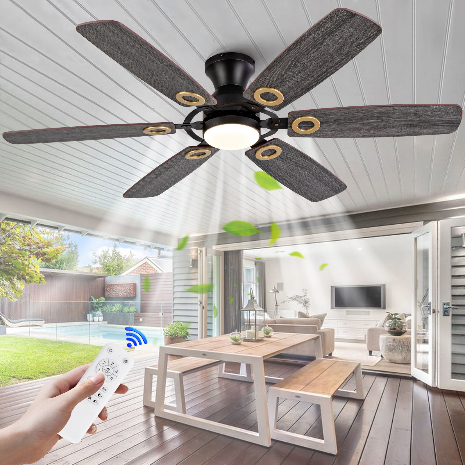 Popular Good Price Bldc Ceiling Fan Electrical Energy Saving Residential ABS Blade Low Watt No Noise Smart Fan Ceiling