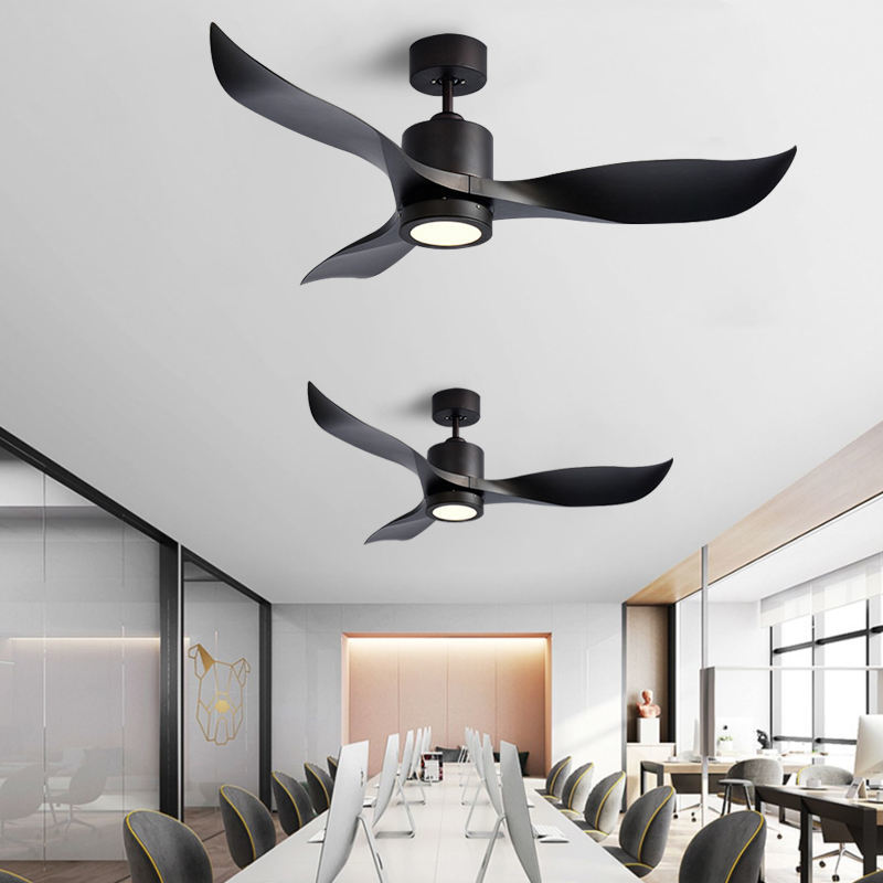 In Stock 52 Inch Bldc Ceiling Fan Modern 3 Abs Blades Chandelier LED Ceiling Fans With Light Ventilador De Techo