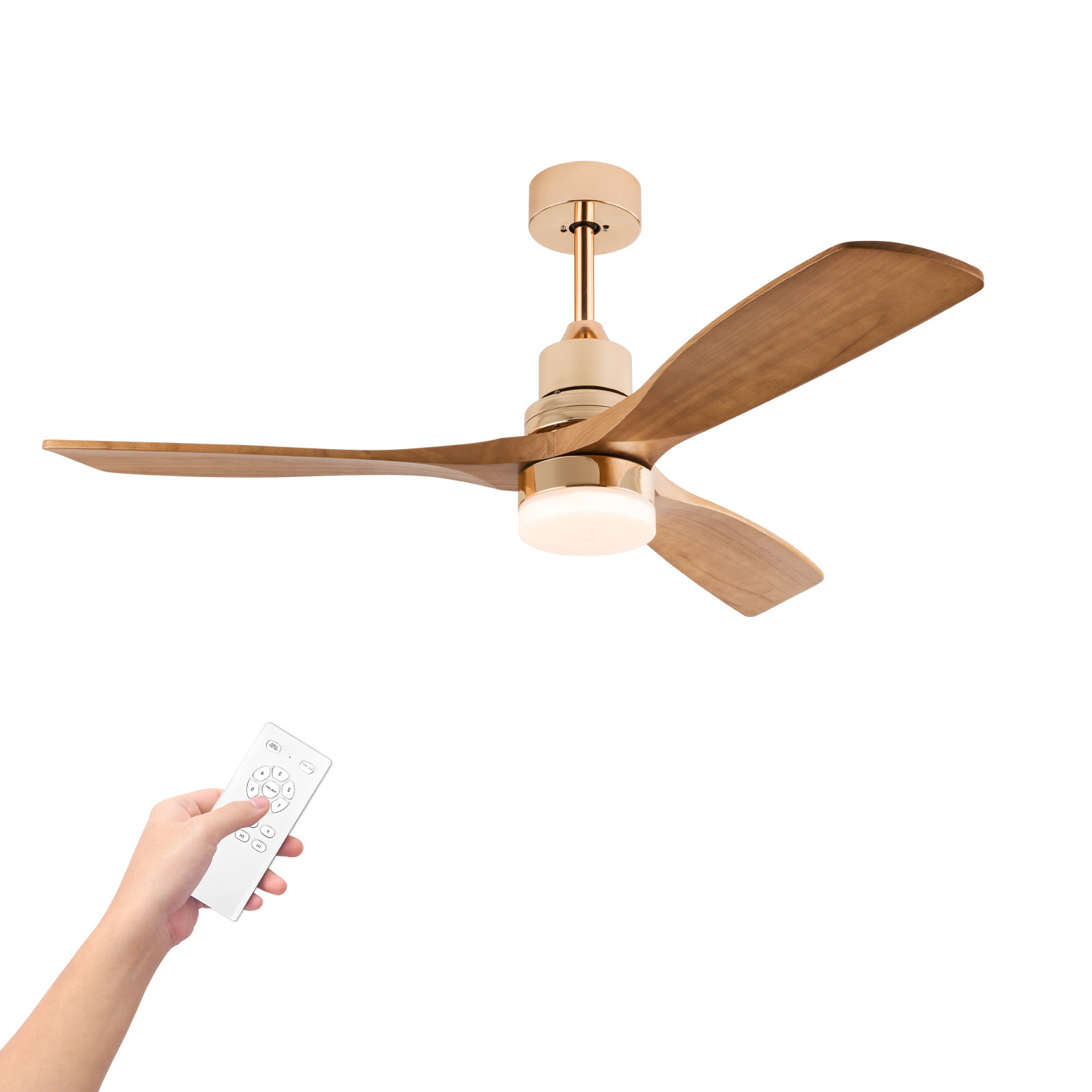 Manufacturer Modern 3 Blade Ceiling Fan 52 Inch Ceiling Fan With Light And Remote Control