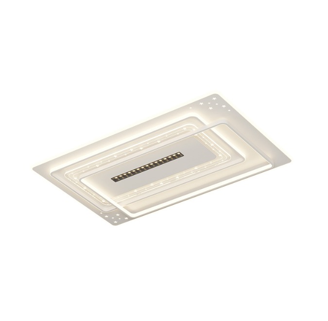 Modern Leafless LED Ceiling Fan with Remote Control Package Acrylic Lighting for New Living Room and Bedroom Whole House