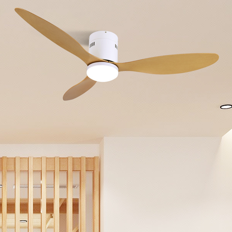 Industrial Style Energy-Saving 52 Inch 3 ABS Blades Ceiling Fan Dimmable Light Remote Control