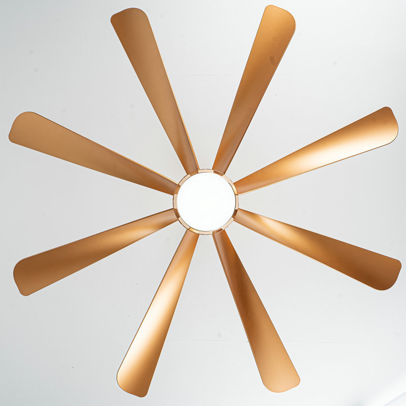 Wholesale 60inch ABS Luxury DC Nordic Modern LED Large Ceiling Fan with 8 Blades Remote Control DC Motor for Living Room