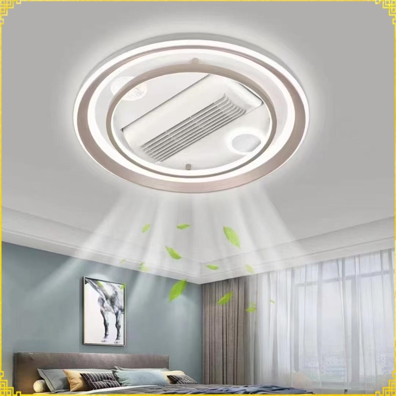 Hot-Selling Modern Smart Off-line Voice Remote Control Ceiling Fan With Lamp Bladeless Ceiling Fan With LED Light for Bedroom