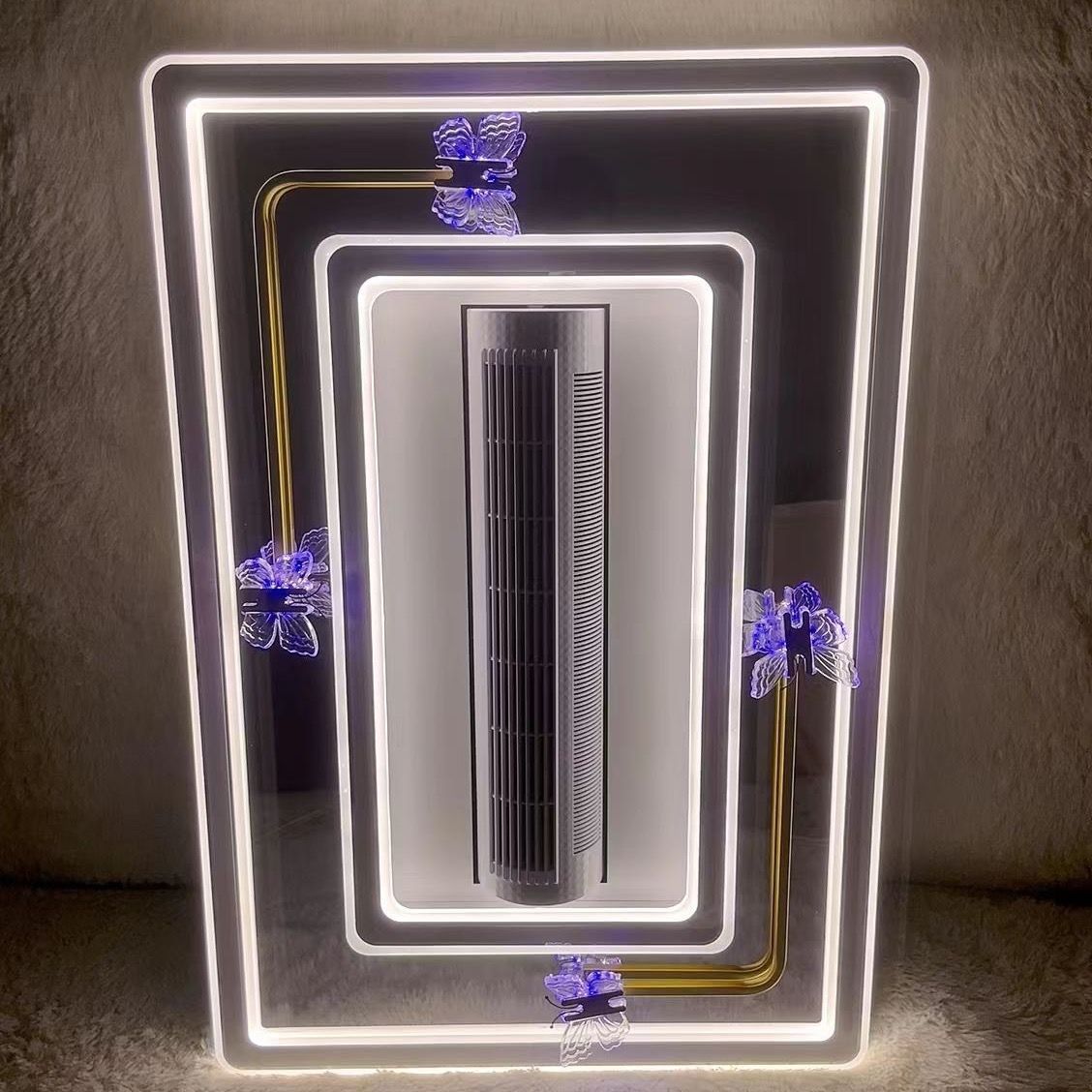 Linkway New Bladeless Butterfly Ceiling Fan Light Invisible Full-spectrum Eye-protection with Remote Control for Living Room