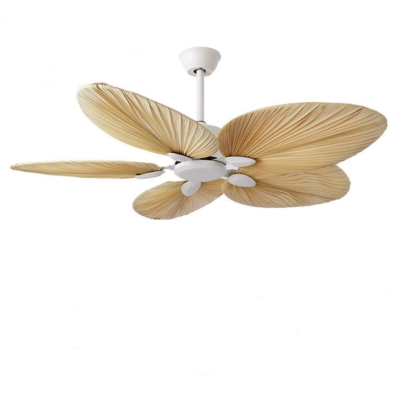 42 Inch Fancy Air Cooling  Decorative New Style Palmate Leaves 4 ABS Blades Ceiling Fan, Include Pull Chain Control