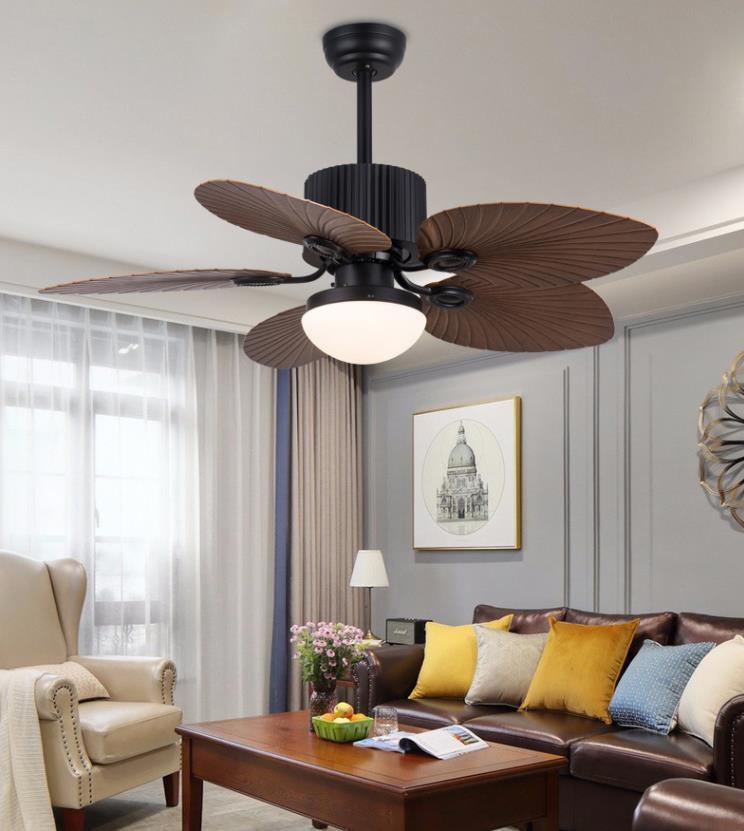 52 Inch Ceiling Fan with Light Kit  with Remote Control 5-blades ABS Fan Light