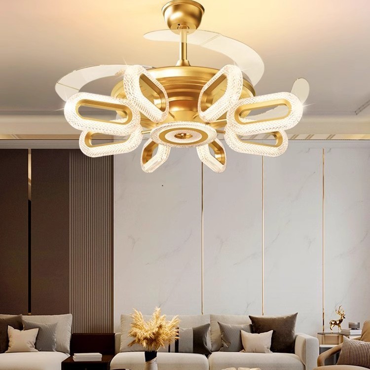 Hanging FanLight for Home Living Room Bedroom Dining Table Decoration Indoor Lighting LED  Ceiling  Fan with Light