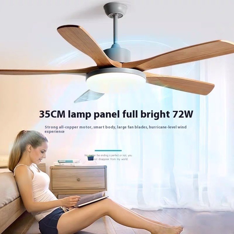 60-Inch DC Variable Frequency Ventilation Fan Energy-Saving Mute Large Air Volume for Living Room Dining Room 110V Cross-Border
