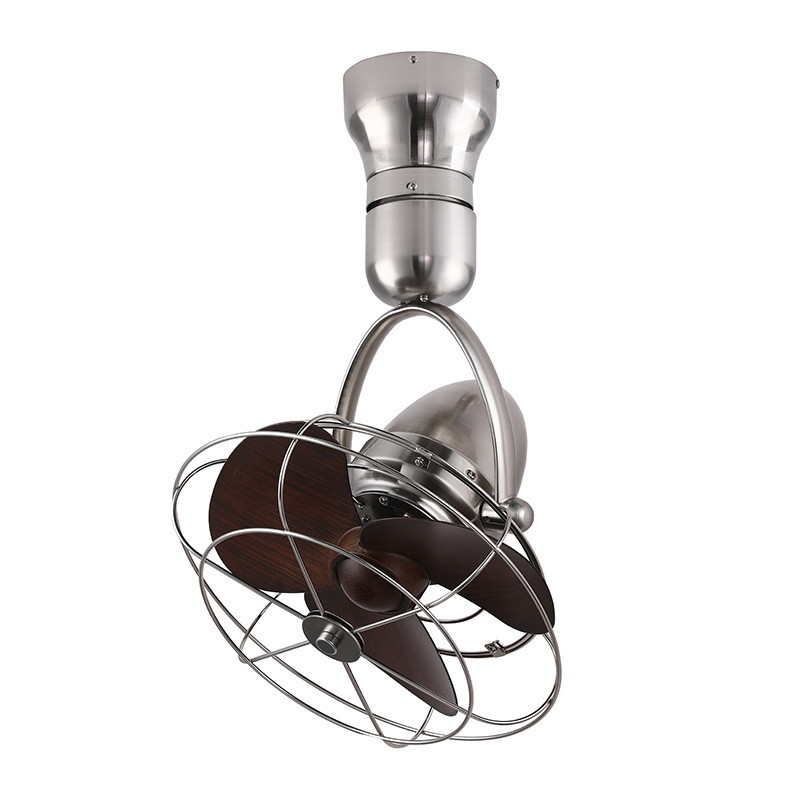 Decorative 16 Inch Ceiling and Wall Dual-Purpose Mounted Single Directional Oscillating Corner Ceiling Fans With Remote Control