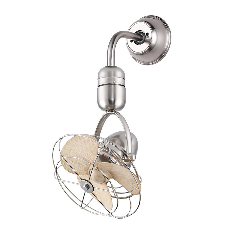 Decorative 16 Inch Ceiling and Wall Dual-Purpose Mounted Single Directional Oscillating Corner Ceiling Fans With Remote Control