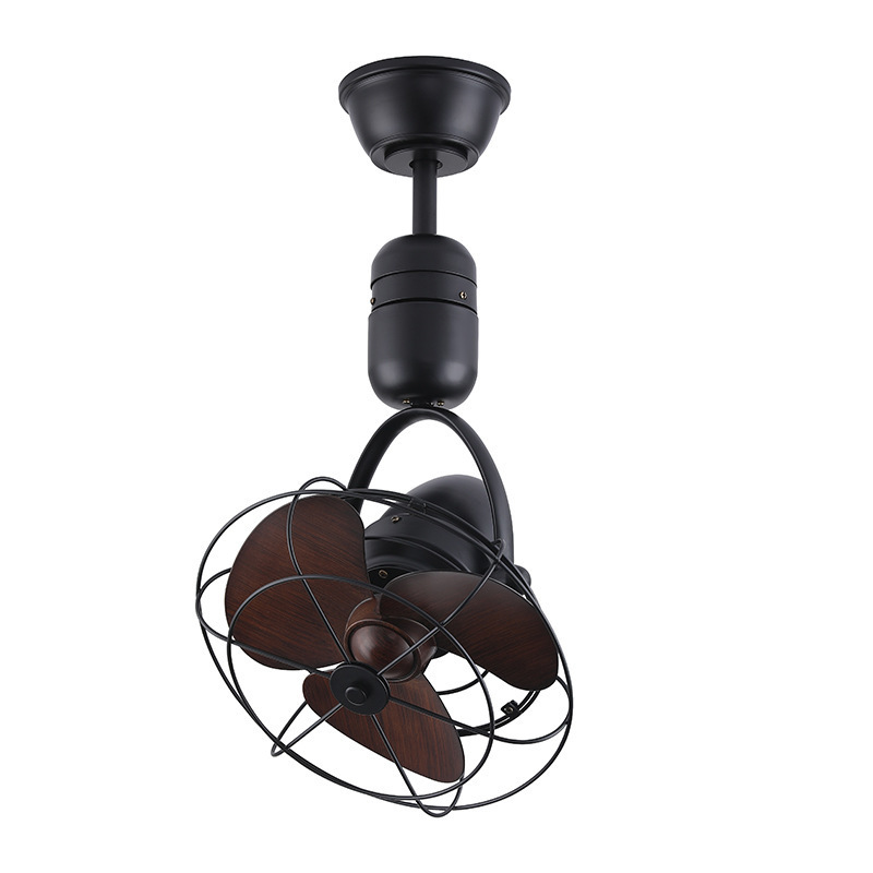 Decorative 16 Inch Ceiling and Wall Dual-Purpose Mounted Single Directional Oscillating Corner Ceiling Fans With Remote Control