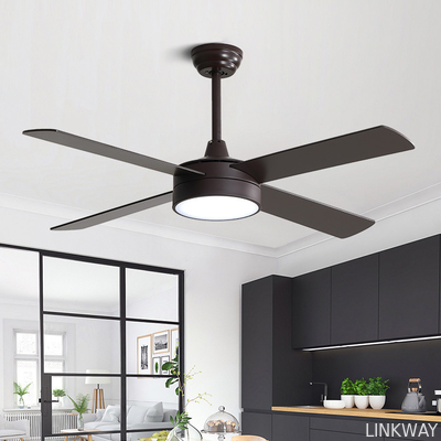 wholesale     ABS Blade Ceiling Fan Remote Control 52 Inch AC DC Indoor Ceiling Fan With Light