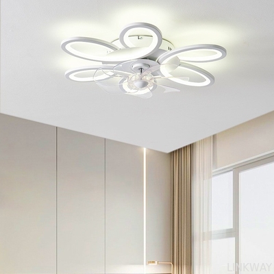 bán buôn Modern Smart WiFi Remote Control Fan Light, LED Ceiling Music Speaker Fan Light