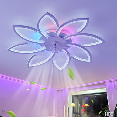 72W 꿈꾸는 빛의 다채로운 천장 팬, APP Rmt Ctrl Dimmable LED 스마트 천장 팬 라이트