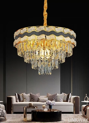 Wholesale   Retractable Crystal Chandelier Ceiling Fan With Light And Remote Control