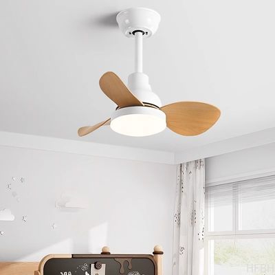Katı Ahşap Tavan Ventilatörü 22 inç Sessiz Ventilatör Pendant Işık Değişken Frekans