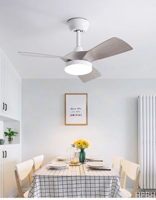 32 Inch Basit Frekanslı Ahşap Blade Tavan Ventilatörü Değiştirme Nordic Ev Ventilatörü Işık