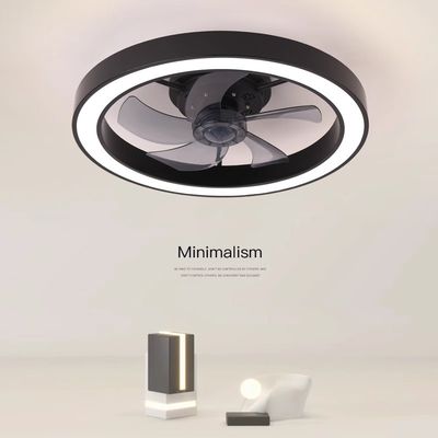Modern sessiz fan yatak odası fan ışığı tam spektrum göz koruması görünmez oturma odası çalışma odası yemek odası fan ışığı