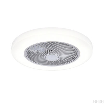 Akıllı Tavan Fan Fanları Işıklı Uzaktan Kumanda Yatak Odası Dekor Lambası 52cm Hava Görünmez Kılıçlar Çekilebilir Sessiz