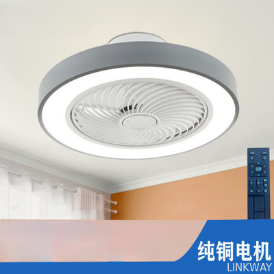 Оптовая продажа Macaron 110V Led Невидимое нордическое освещение Гостиная Детская спальня Потолочный вентилятор лампа