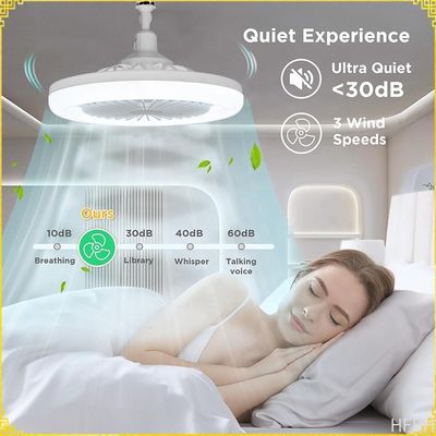 E27 원격 제어 LED 조명 RGB 360도 회전으로 천장 팬