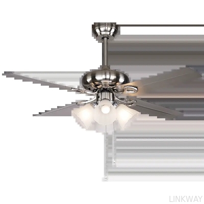 wholesale   HFBH Model 291 48'' Metal Blade Chrome Nickel Color Classic US Design Fan Light
