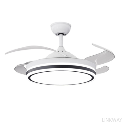 Produttore Lampada a ventola LED semplice da 42 pollici moderna con per conversione a frequenza Bluetooth 110V-220 V larga pressione per soggiorno