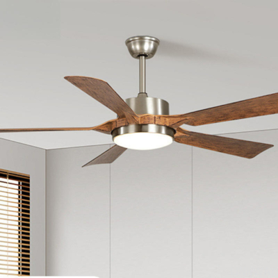 Factory Minimalist 52-inch Ceiling Fan With LED Light 5 Blades Remote Control