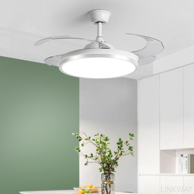 Manufacturer Bedroom 42 Inch Indoor Decorative Fandelier Remote Control Smart Bldc Modern Led Ceiling Fan with Light