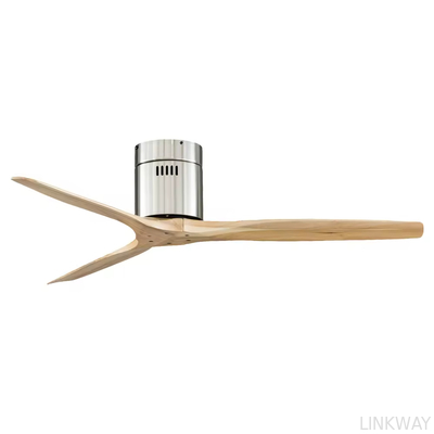 wholesale  52 Inch Fan Light Ventilador De Techo Living Room Indoor Bldc Smart Modern 3 Blades Wooden Ceiling Fan with Light and Remote