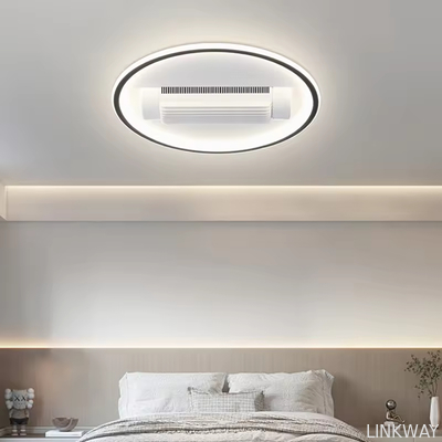 Manufacturer Three Color Strong Wind Anti Flicker No Blades Living Room Bedroom Dining Room Remote Control Silent Fan Light